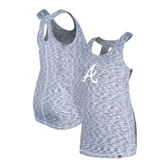 Atlanta Braves Women's Space Dye Keyhole Back Tank Top - Navy | New Era