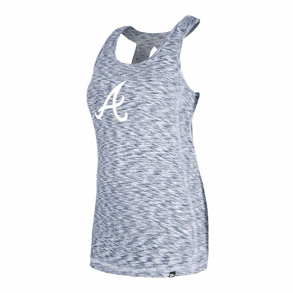 Atlanta Braves Women's Space Dye Keyhole Back Tank Top - Navy | New Era