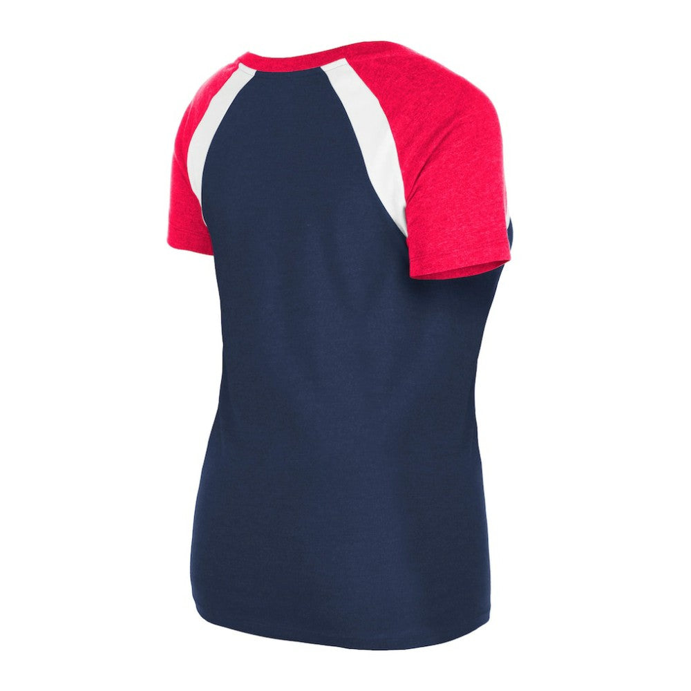 St. Louis Cardinals Women's Heathered Raglan V-Neck T-Shirt - Navy | New Era