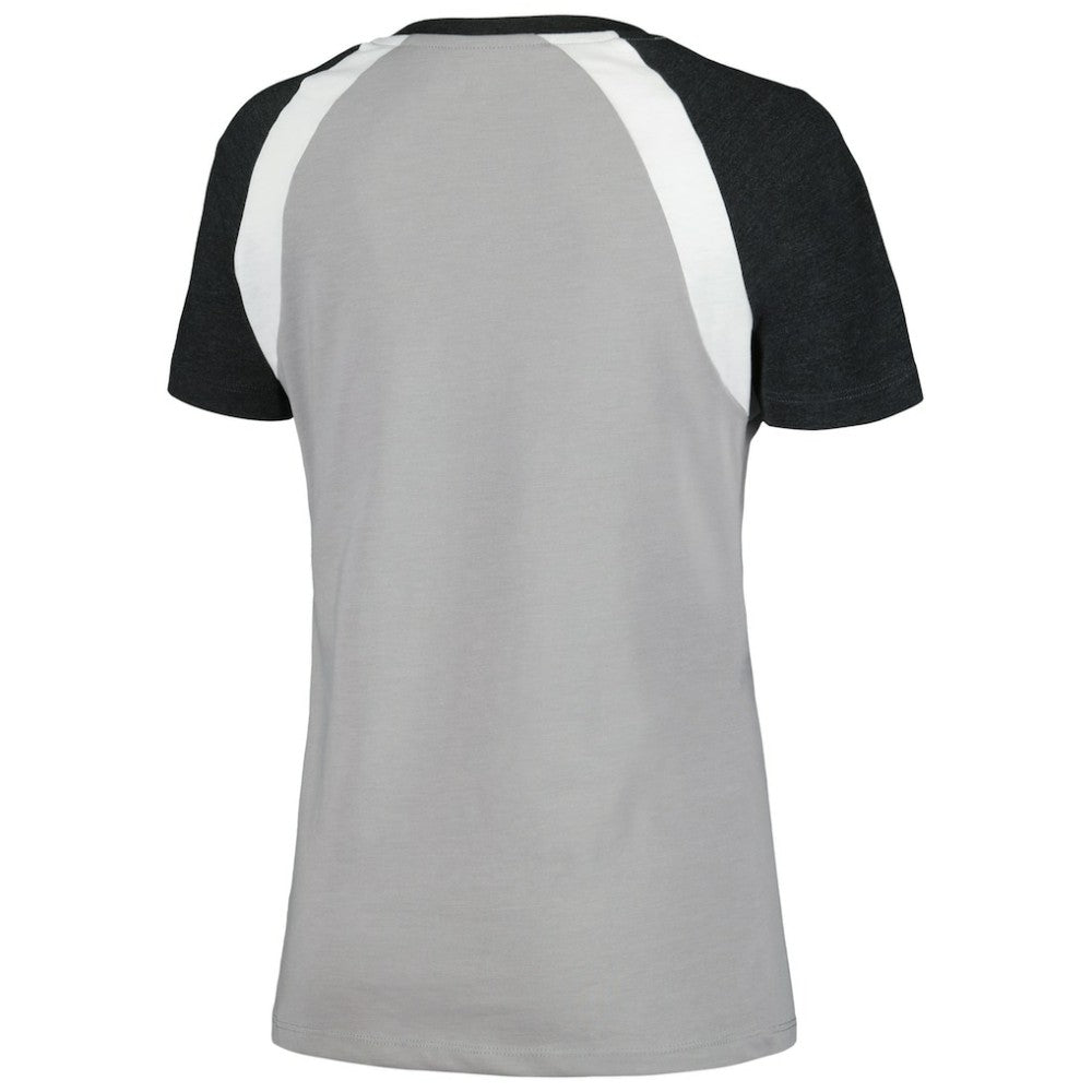 Chicago White Sox Women's Heathered Raglan V-Neck T-Shirt - Gray | New Era