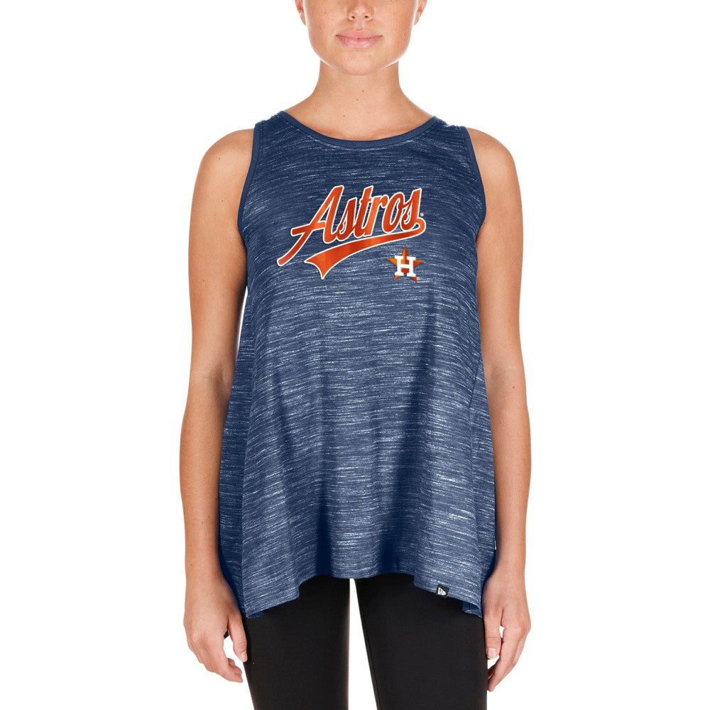 Houston Astros Women's Space-Dye Active Tank Top - Navy | New Era