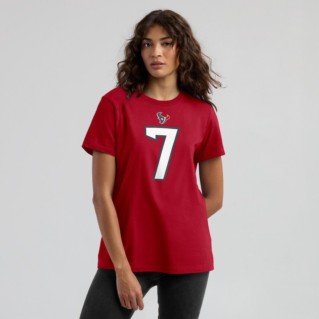 C.J. Stroud Houston Texans Women's Player Name & Number T-Shirt - Red | Nike for sale