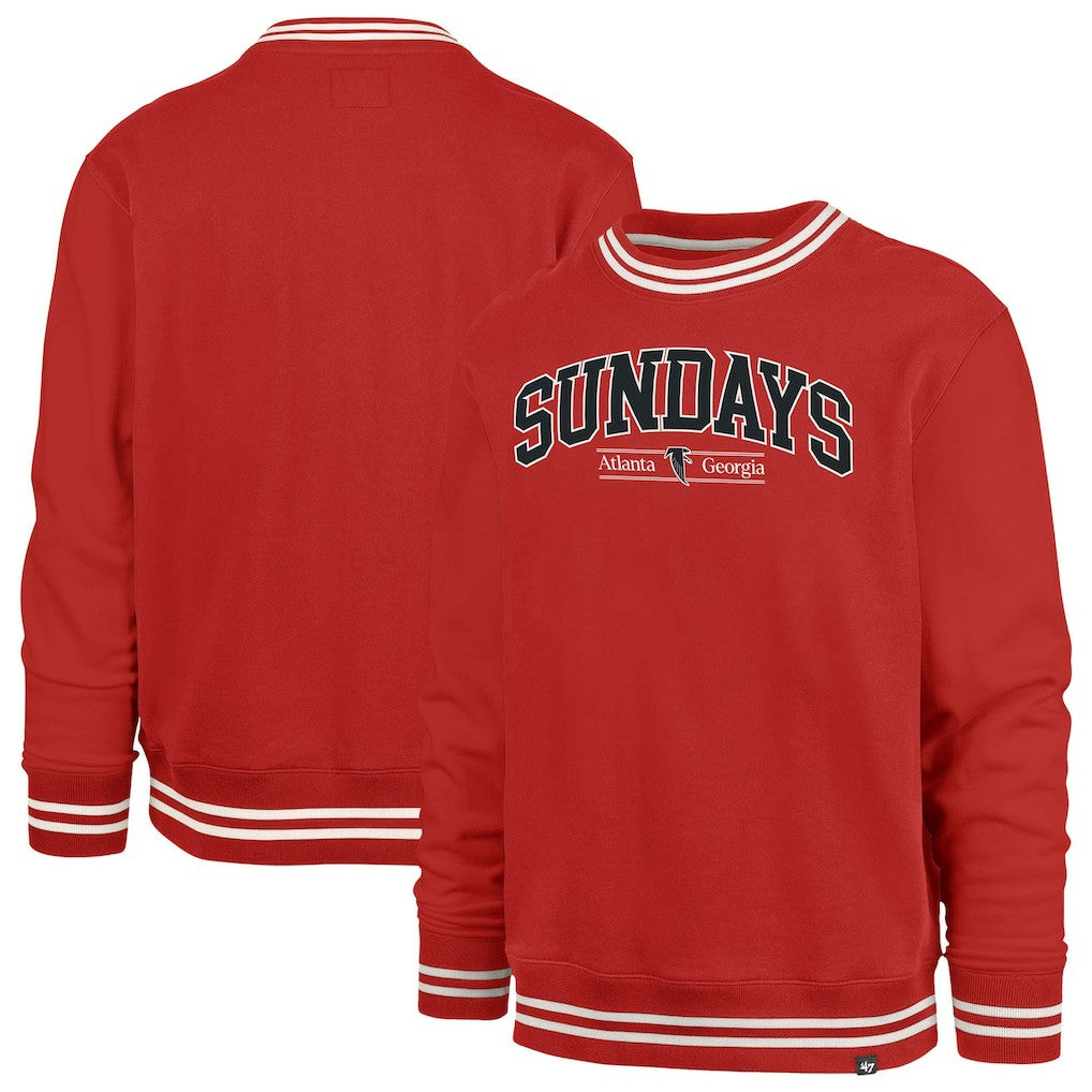 Atlanta Falcons '47 Sundays Clubhouse View Sierra Fleece Pullover Sweatshirt - Red outlet