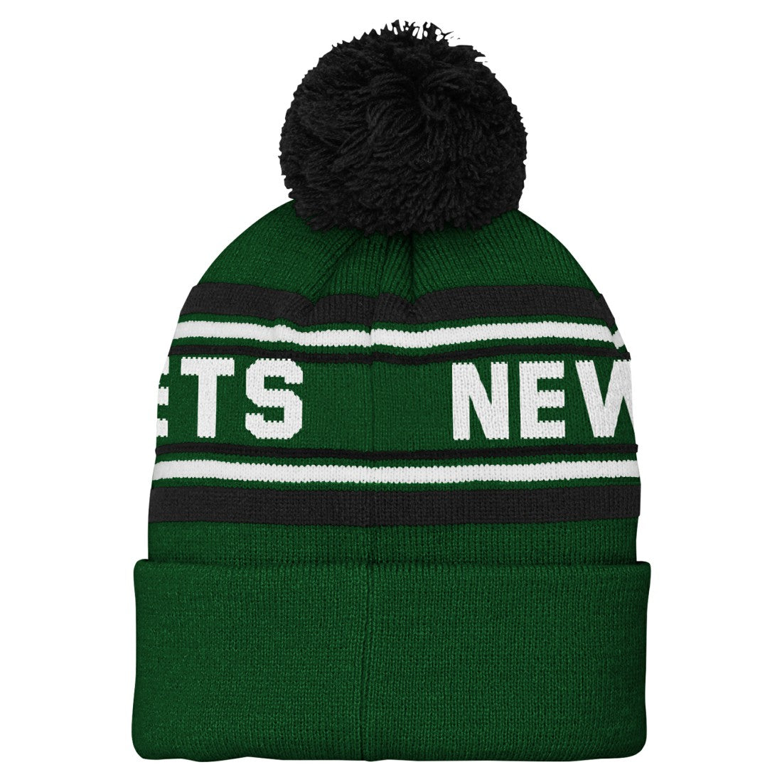 New York Jets Youth Jacquard Cuffed Knit Hat with Pom - Green cheap