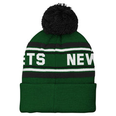 New York Jets Youth Jacquard Cuffed Knit Hat with Pom - Green cheap