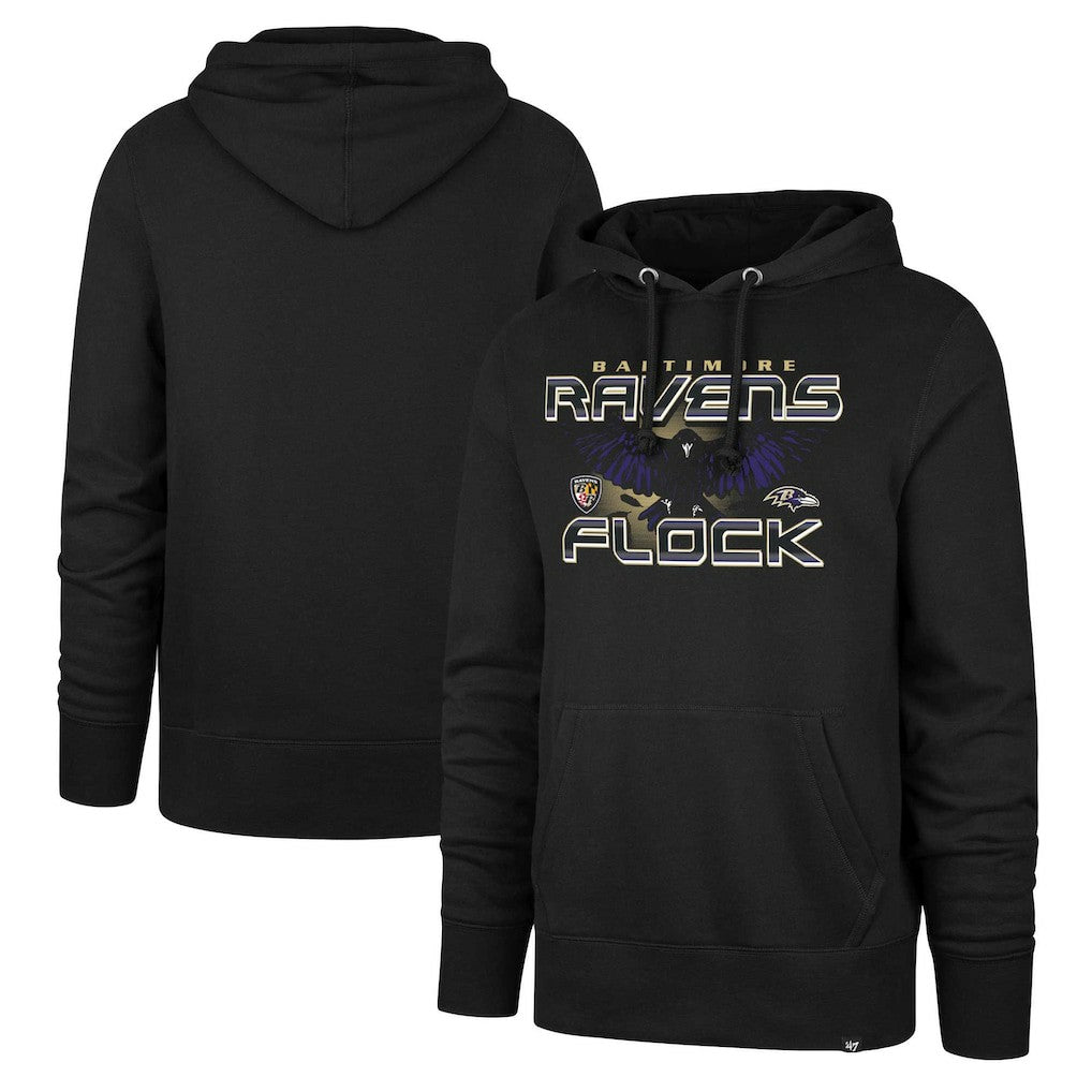 Baltimore Ravens '47 Ravens Flock Regional Headline Pullover Hoodie - Black on sale