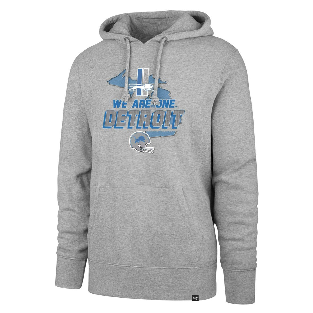 Detroit Lions '47 We Are One Regional Headline Pullover Hoodie - Gray for sale
