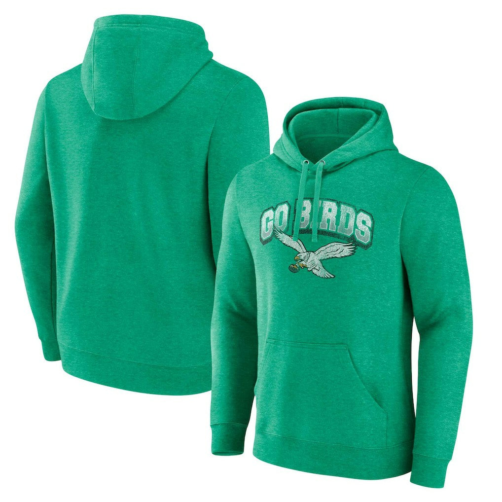 Philadelphia Eagles Gridiron Classics Go Birds Vintage Arch Pullover Hoodie - Kelly Green discount