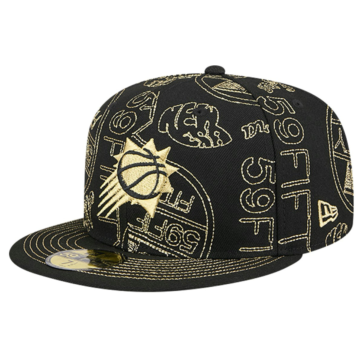 Phoenix Suns 59FIFTY Day Allover Print Stencil Fitted Hat - Black | New Era outlet