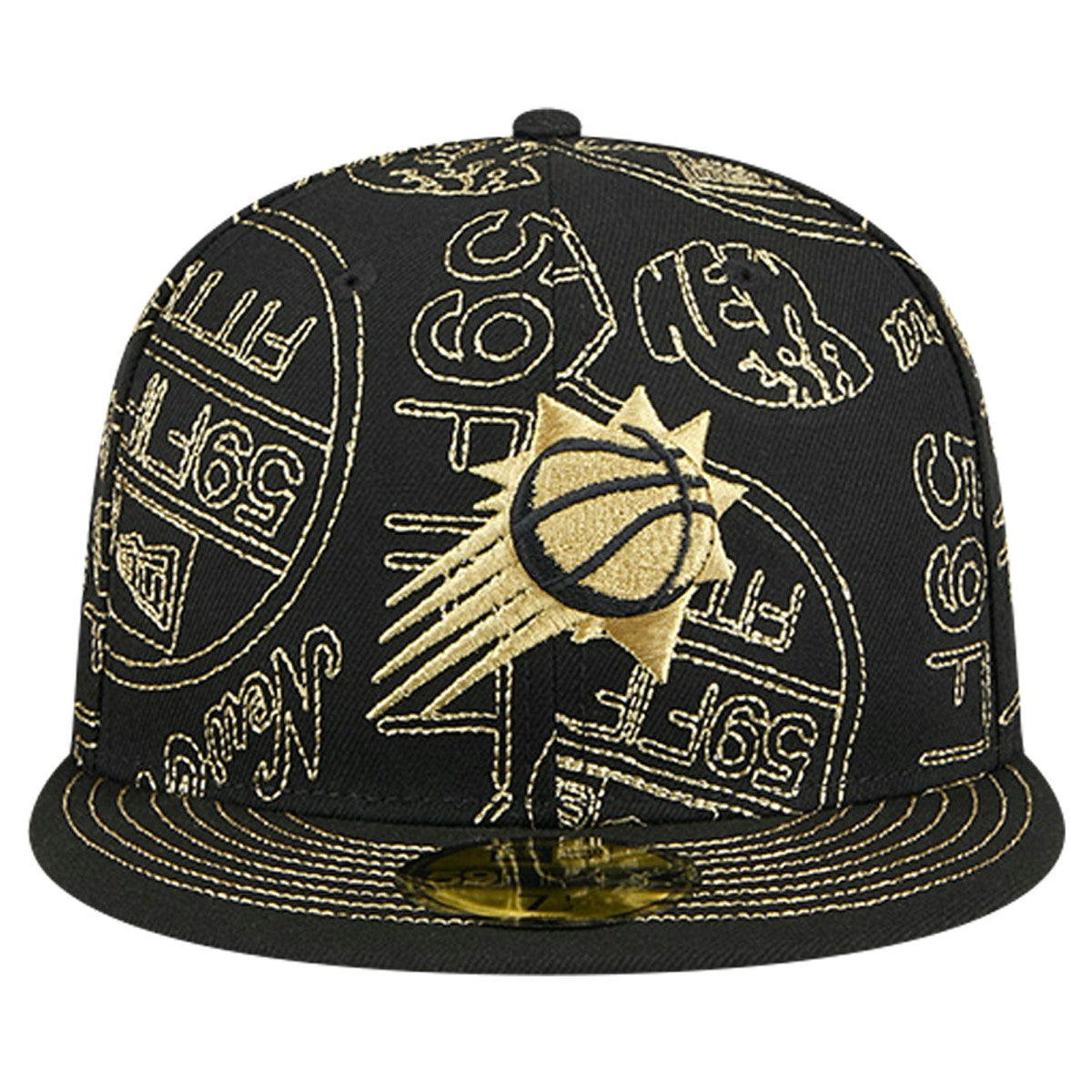 Phoenix Suns 59FIFTY Day Allover Print Stencil Fitted Hat - Black | New Era outlet