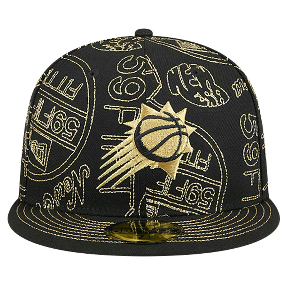 Phoenix Suns 59FIFTY Day Allover Print Stencil Fitted Hat - Black | New Era outlet