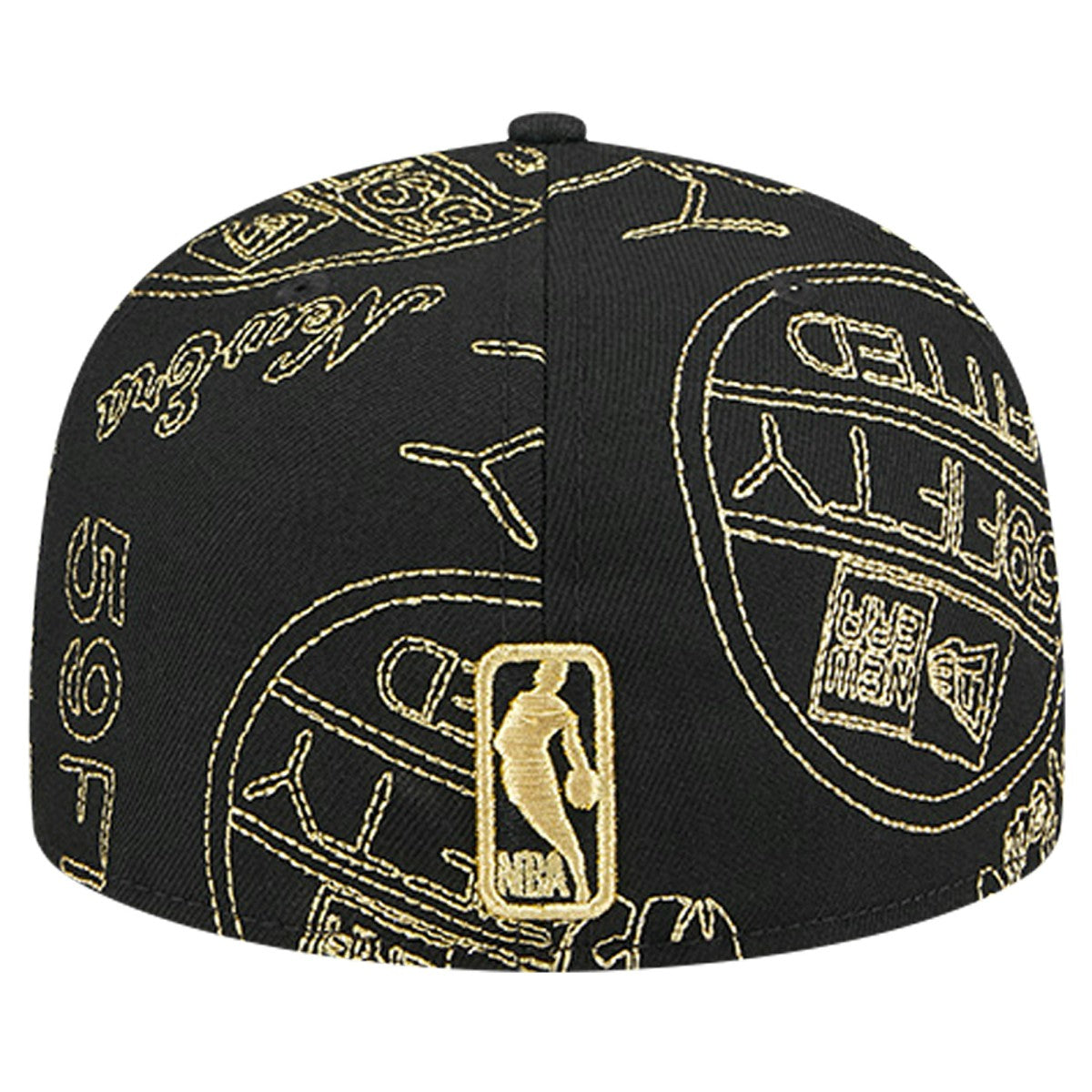 Miami Heat 59FIFTY Day Allover Print Stencil Fitted Hat - Black | New Era sale
