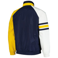 Milwaukee Brewers Starter Elite Raglan Half-Zip Jacket - Navy/Gold