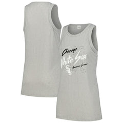 Chicago White Sox Soft as a Grape Women's Gauze High Neck Tank Top - Gray