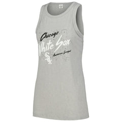 Chicago White Sox Soft as a Grape Women's Gauze High Neck Tank Top - Gray