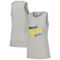Pittsburgh Pirates Soft as a Grape Women's Gauze High Neck Tank Top - Gray