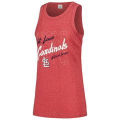 St. Louis Cardinals Soft as a Grape Women's Gauze High Neck Tank Top - Red
