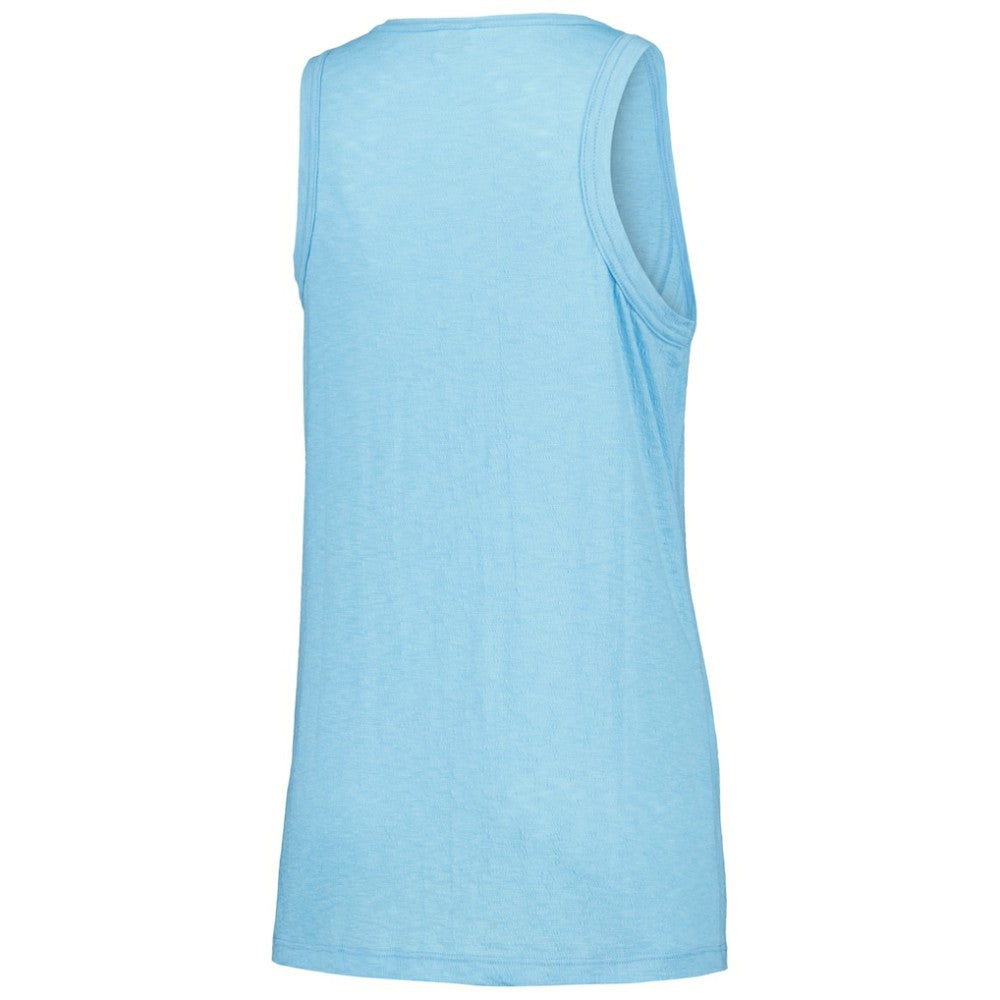 Texas Rangers Soft as a Grape Women's Gauze High Neck Tank Top - Light Blue