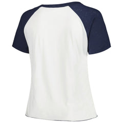 Tampa Bay Rays Soft as a Grape Women's Plus Size Baseball Raglan T-Shirt - White