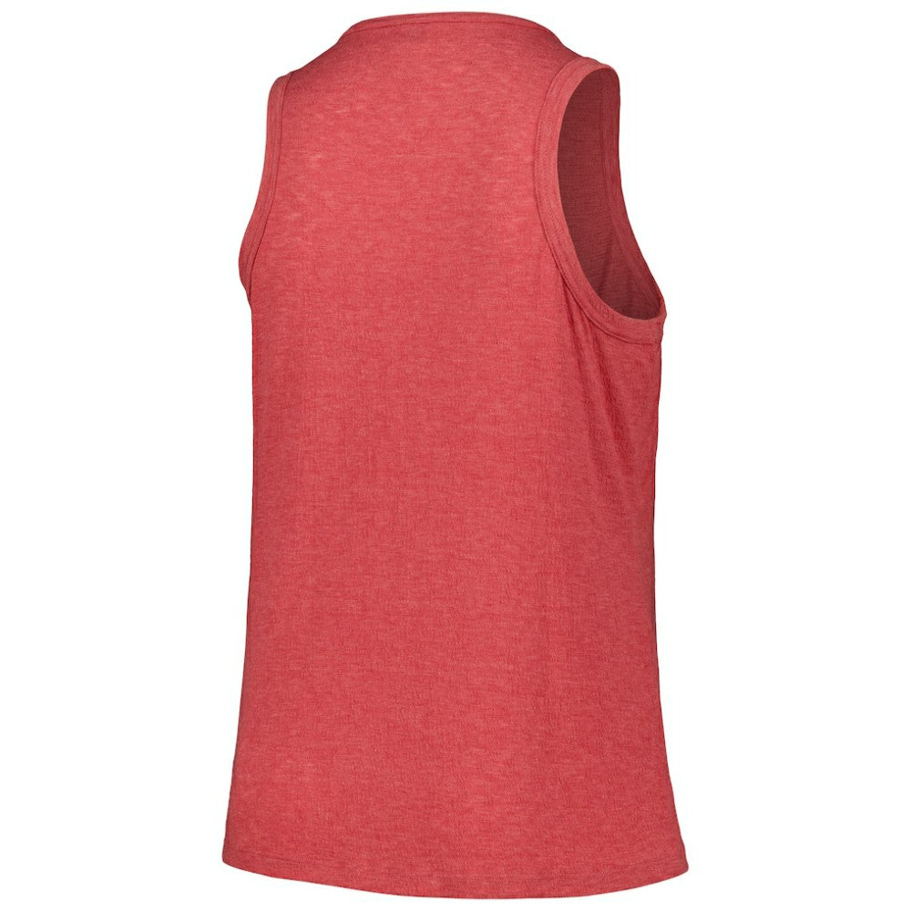 St. Louis Cardinals Soft as a Grape Women's Plus Size Curvy High Neck Tri-Blend Tank Top - Red