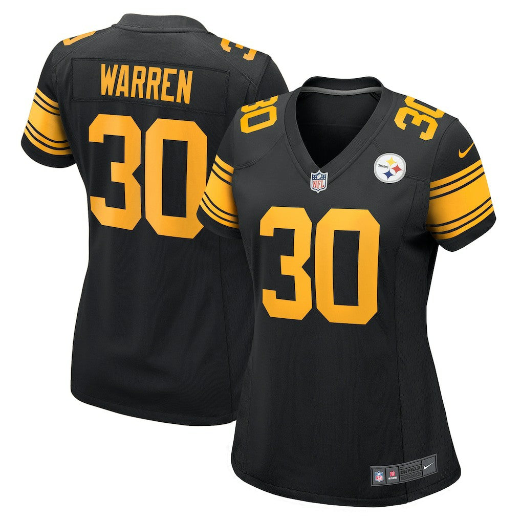Jaylen Warren Pittsburgh Steelers Women's Alternate Game Jersey - Black | Nike cheap