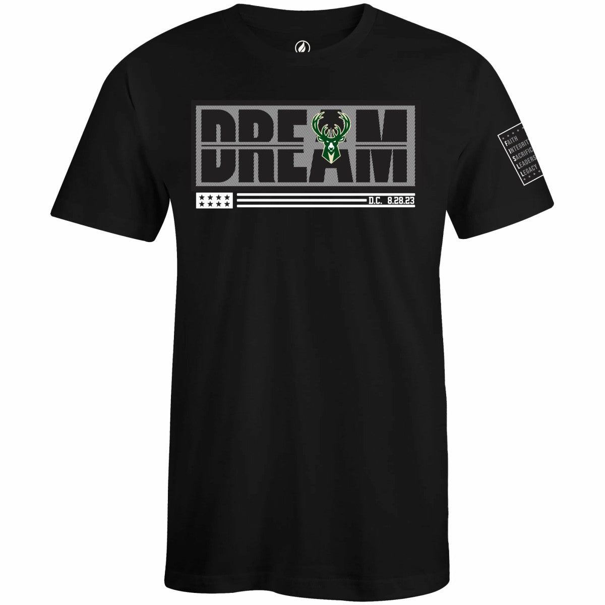 Milwaukee Bucks FISLL x Black History Collection Unisex T-Shirt - Green discount