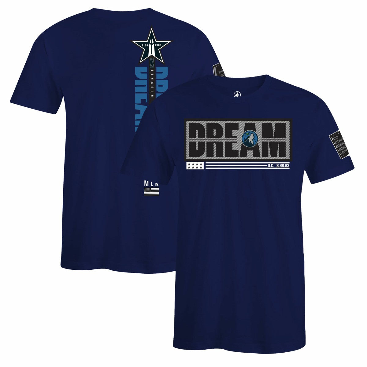 Minnesota Timberwolves FISLL x Black History Collection Unisex T-Shirt - Navy outlet
