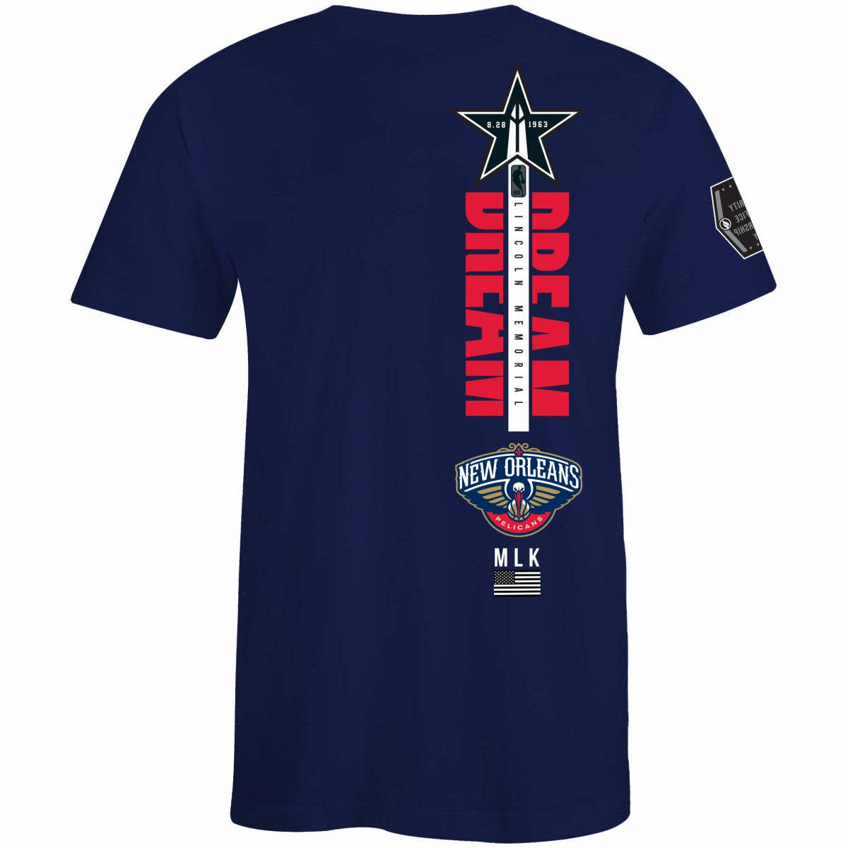 New Orleans Pelicans FISLL x Black History Collection Unisex T-Shirt - Navy shop