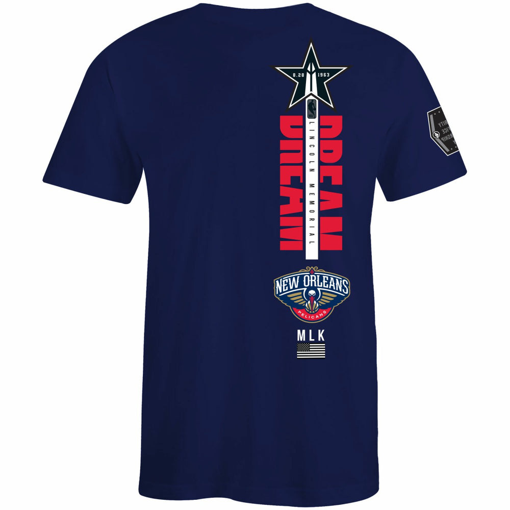 New Orleans Pelicans FISLL x Black History Collection Unisex T-Shirt - Navy shop