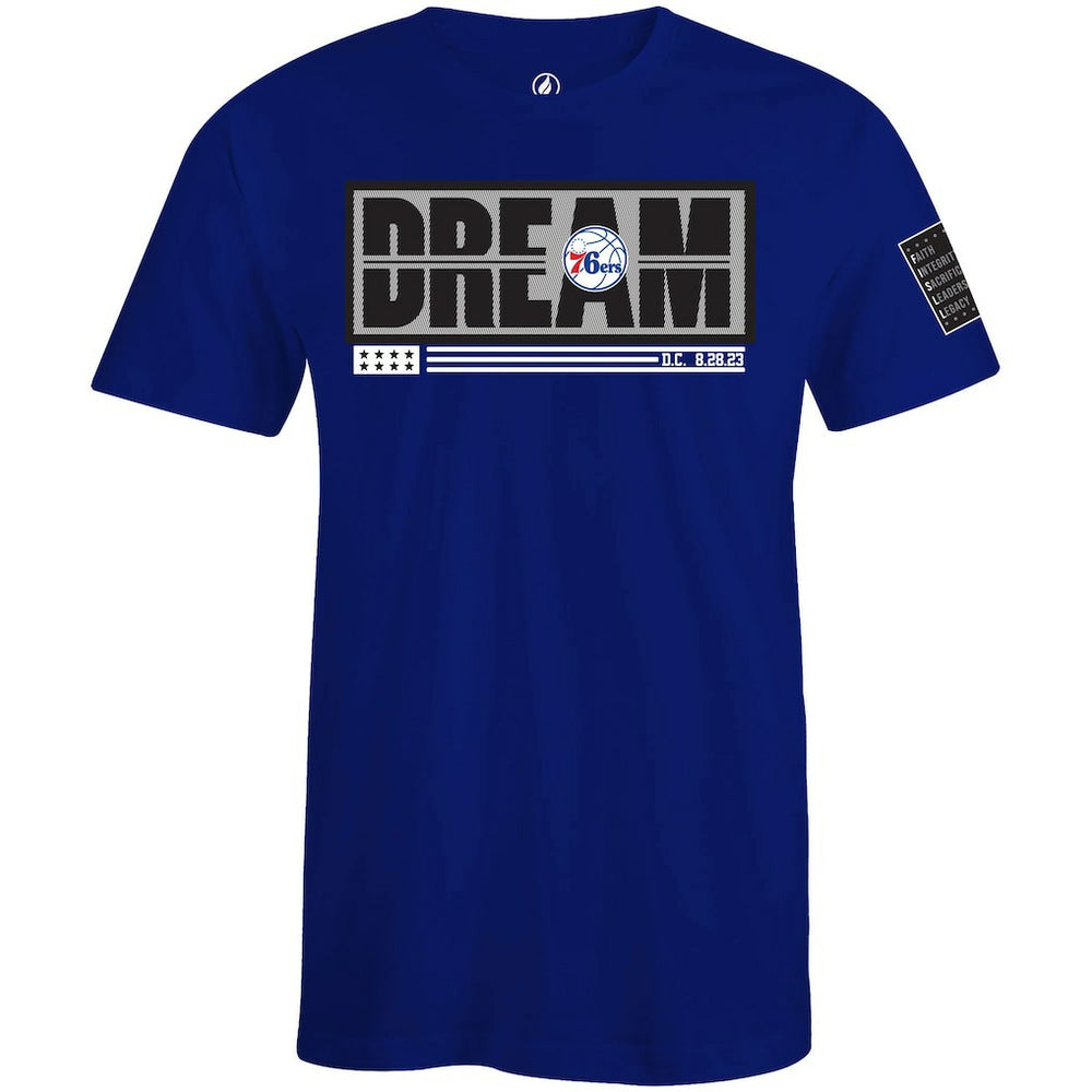 Philadelphia 76ers FISLL x Black History Collection Unisex T-Shirt - Blue for sale
