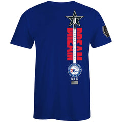 Philadelphia 76ers FISLL x Black History Collection Unisex T-Shirt - Blue for sale