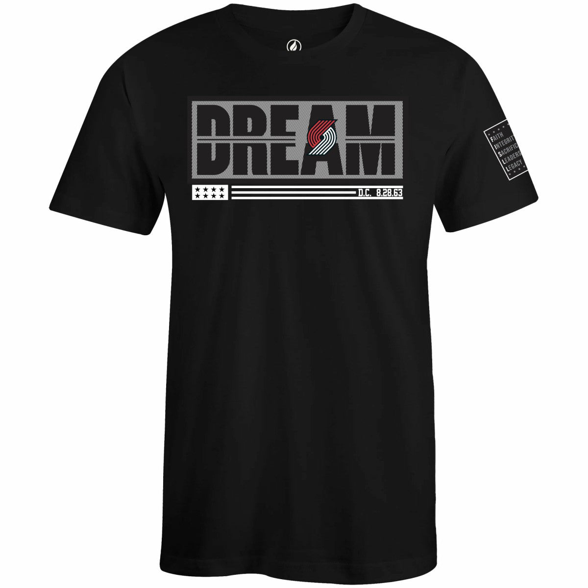 Portland Trail Blazers FISLL x Black History Collection Unisex T-Shirt - Black online