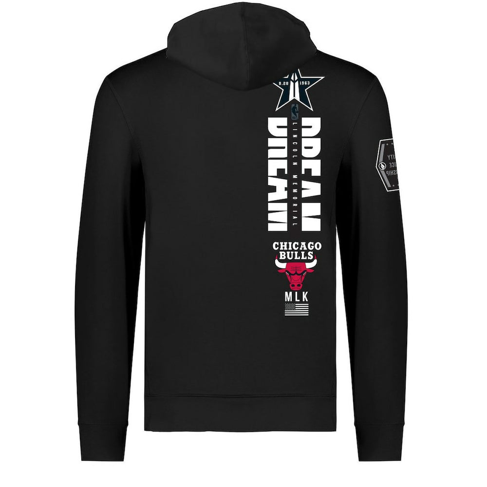 Chicago Bulls FISLL x Black History Collection Unisex Pullover Hoodie - Black shop