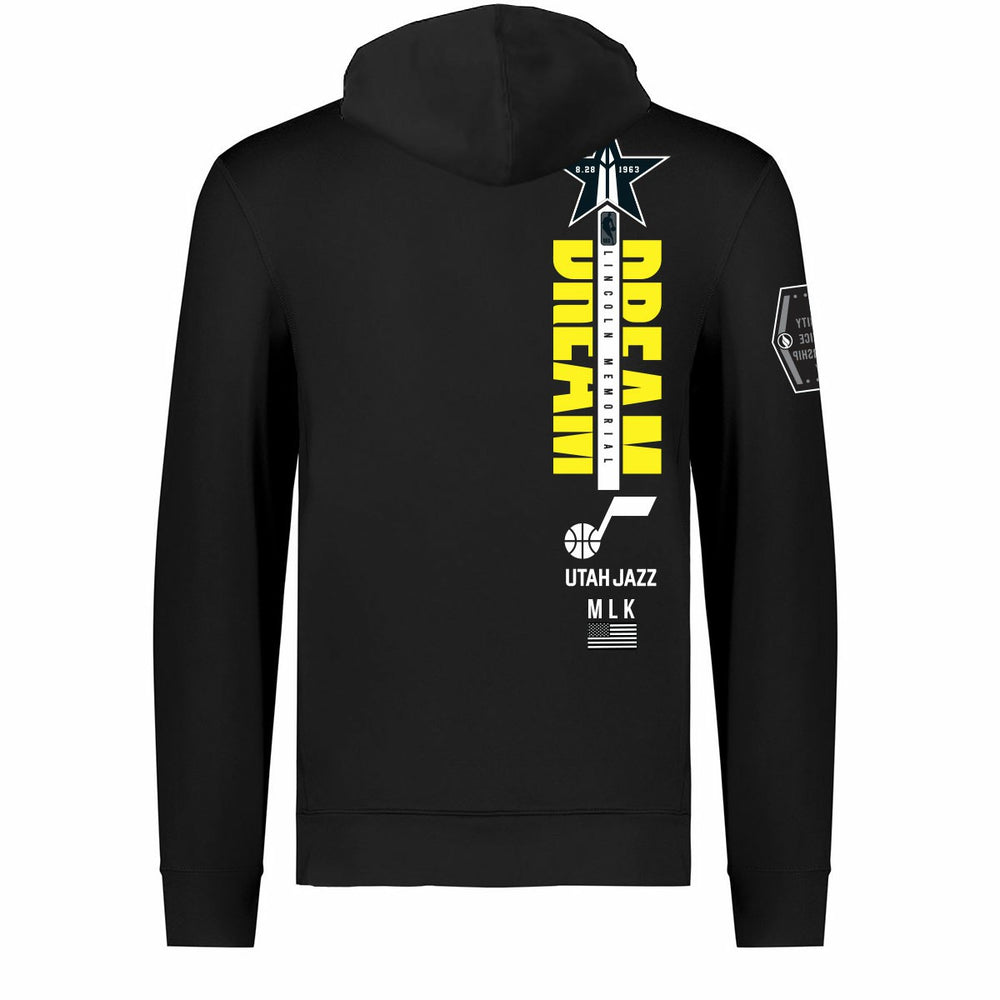 Utah Jazz FISLL x Black History Collection Unisex Pullover Hoodie - Black for sale