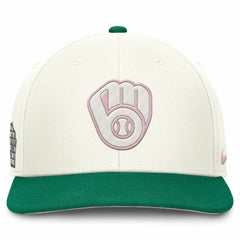 Milwaukee Brewers Sail Pro Performance Snapback Hat - Cream/Green | Nike