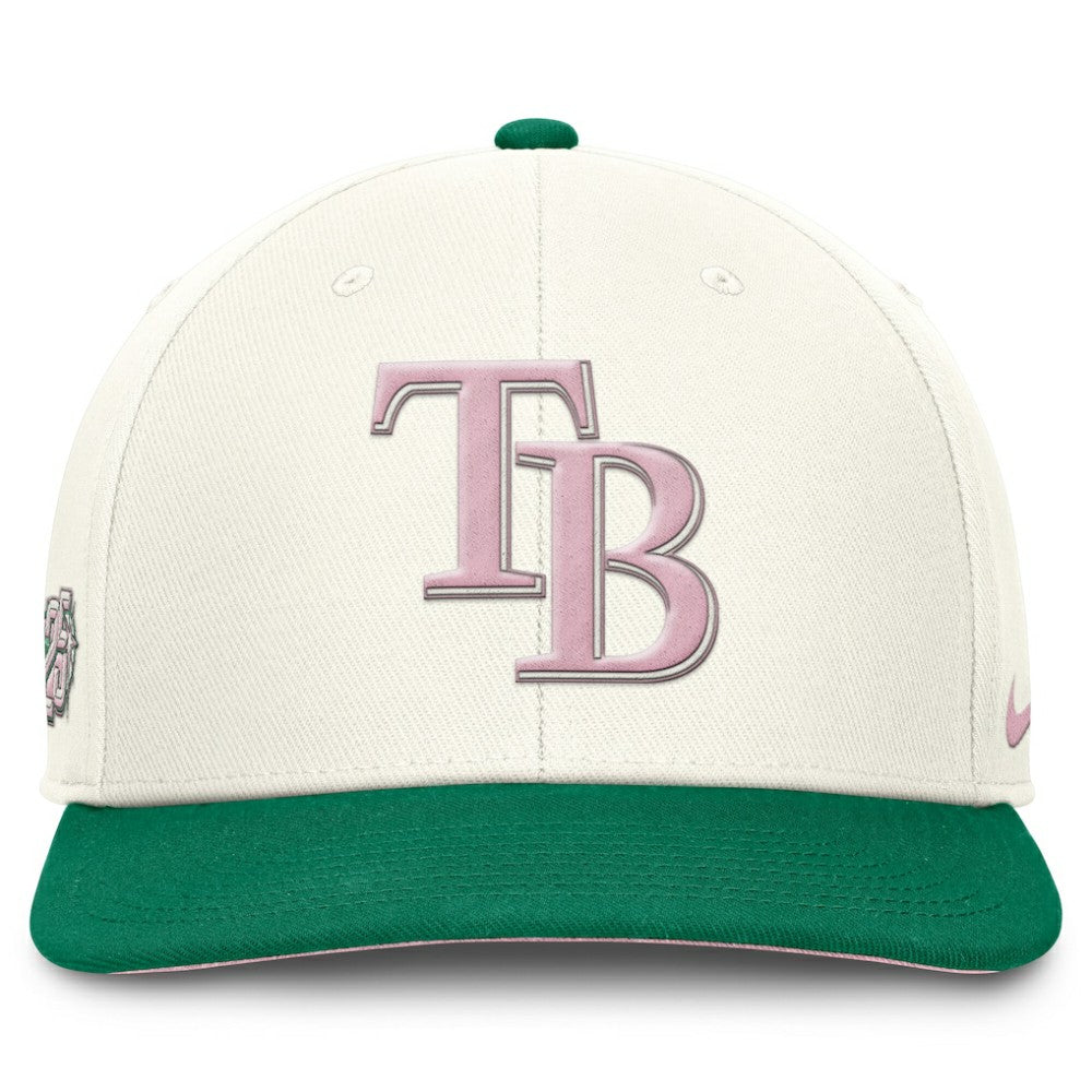 Tampa Bay Rays Sail Pro Performance Snapback Hat - Cream/Green | Nike