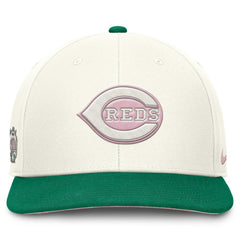 Cincinnati Reds Sail Pro Performance Snapback Hat - Cream/Green | Nike