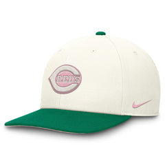 Cincinnati Reds Sail Pro Performance Snapback Hat - Cream/Green | Nike