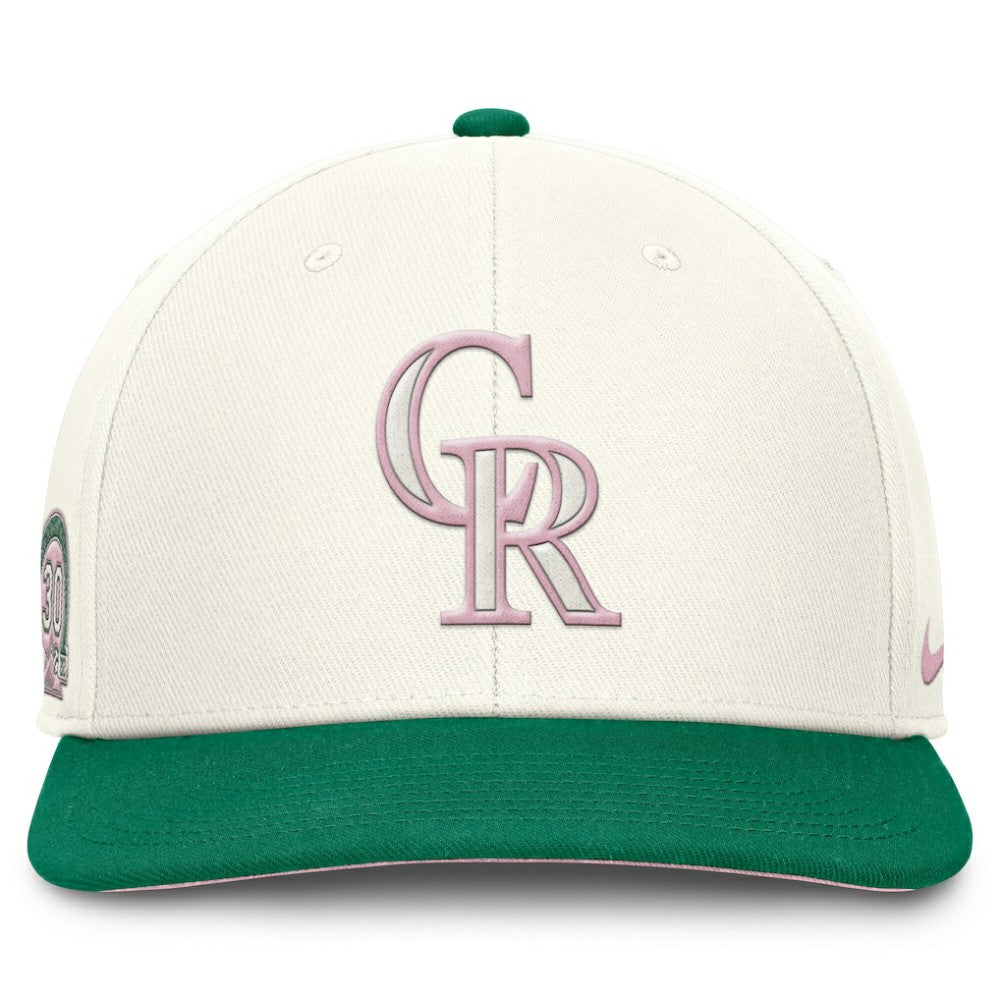 Colorado Rockies Sail Pro Performance Snapback Hat - Cream/Green | Nike