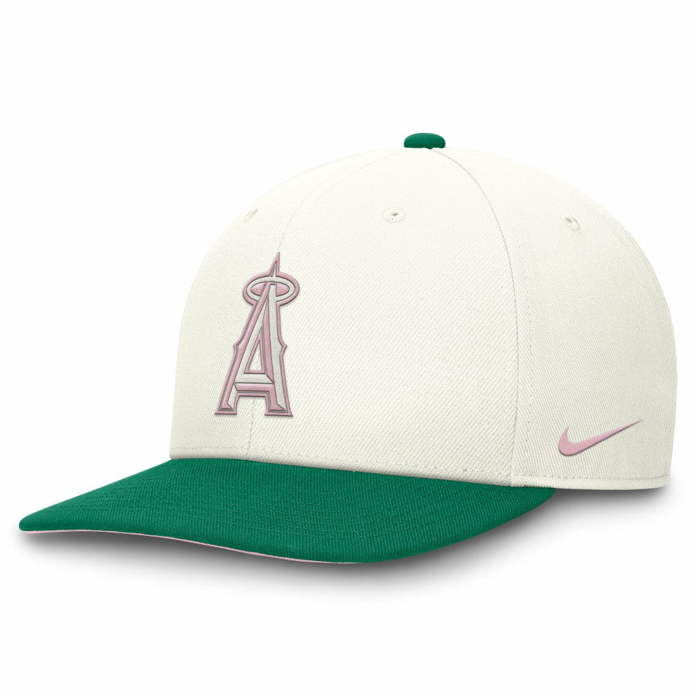 Los Angeles Angels Sail Pro Performance Snapback Hat - Cream/Green | Nike