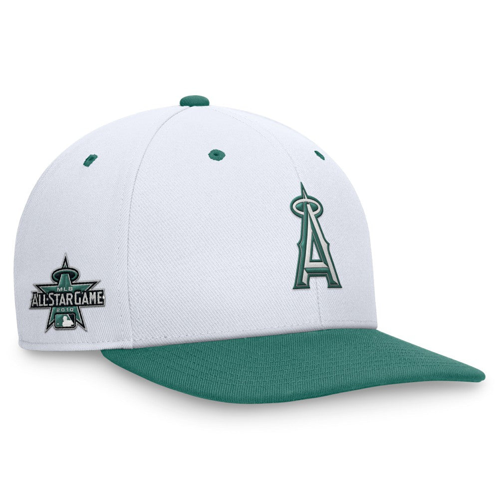 Los Angeles Angels Bicoastal Two-Tone Pro Performance Snapback Hat - White/Green | Nike