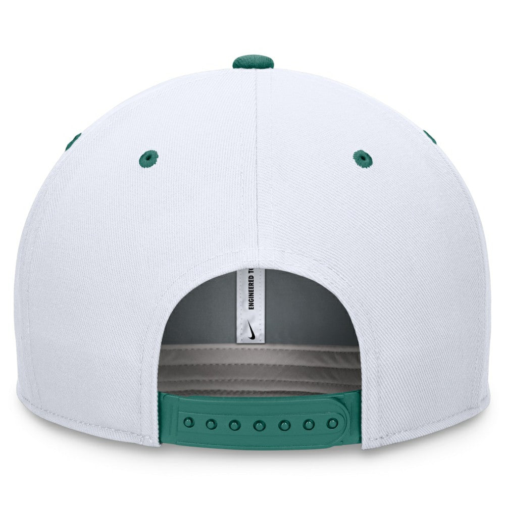 Miami Marlins Bicoastal Two-Tone Pro Performance Snapback Hat - White/Green | Nike