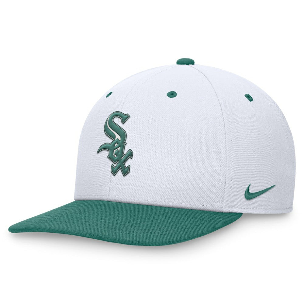 Chicago White Sox Bicoastal Two-Tone Pro Performance Snapback Hat - White/Green | Nike