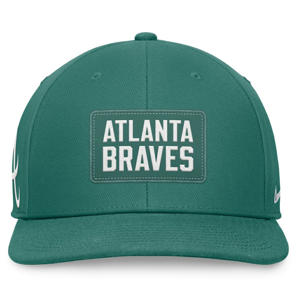 Atlanta Braves Bicoastal Pro Performance Snapback Hat - Green | Nike