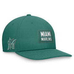 Miami Marlins Bicoastal Pro Performance Snapback Hat - Green | Nike