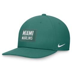 Miami Marlins Bicoastal Pro Performance Snapback Hat - Green | Nike