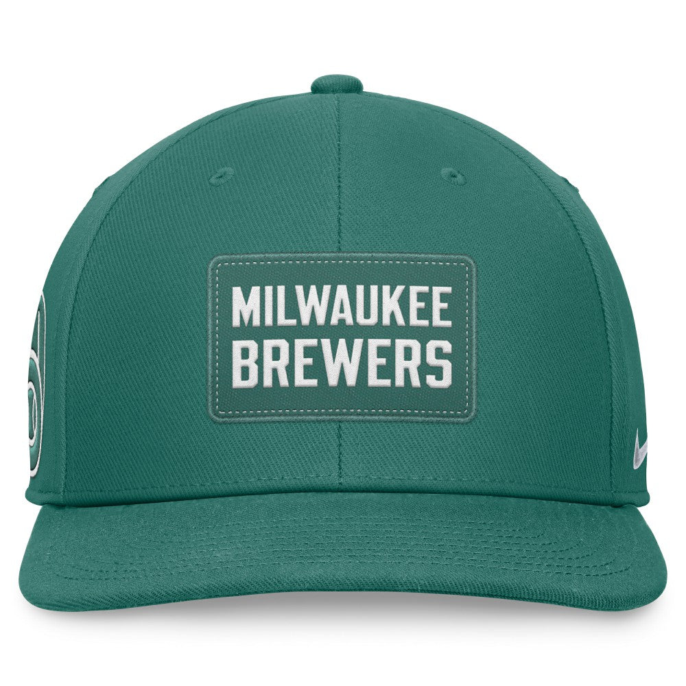 Milwaukee Brewers Bicoastal Pro Performance Snapback Hat - Green | Nike