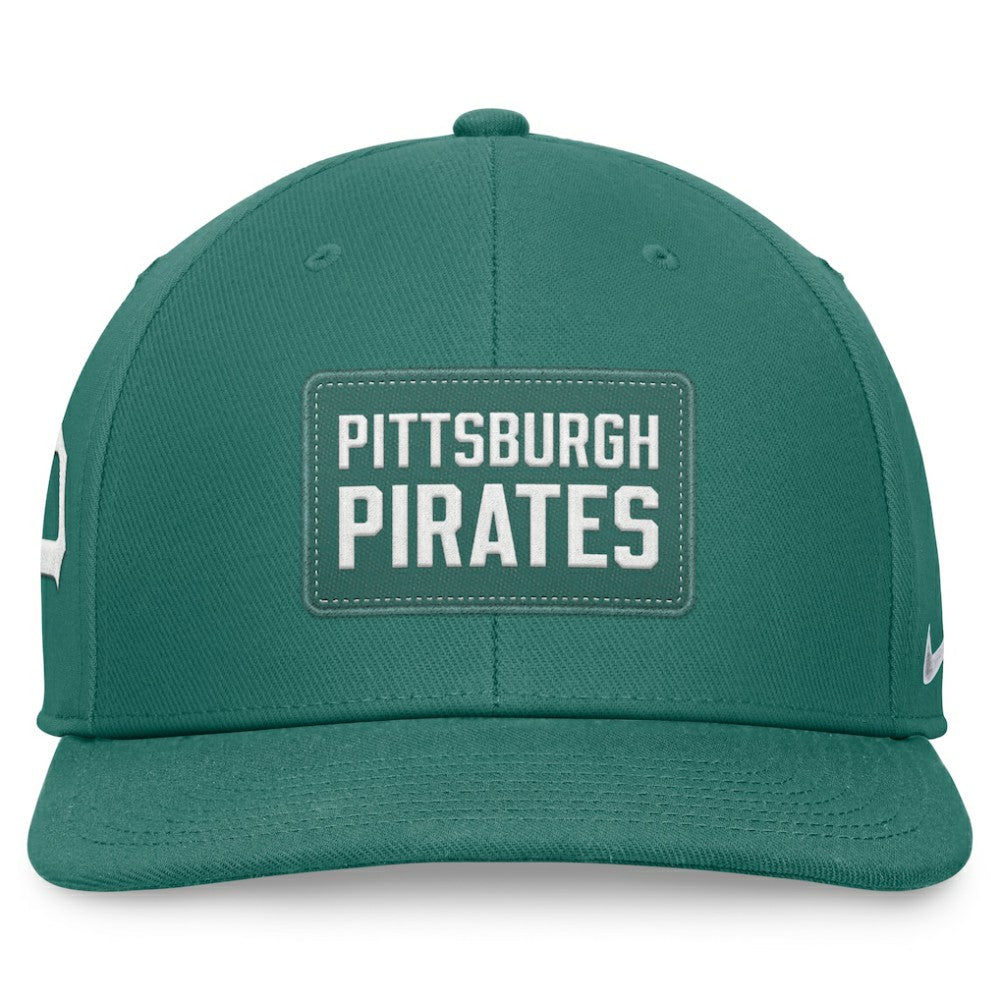 Pittsburgh Pirates Bicoastal Pro Performance Snapback Hat - Green | Nike