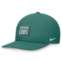 Chicago Cubs Bicoastal Pro Performance Snapback Hat - Green | Nike
