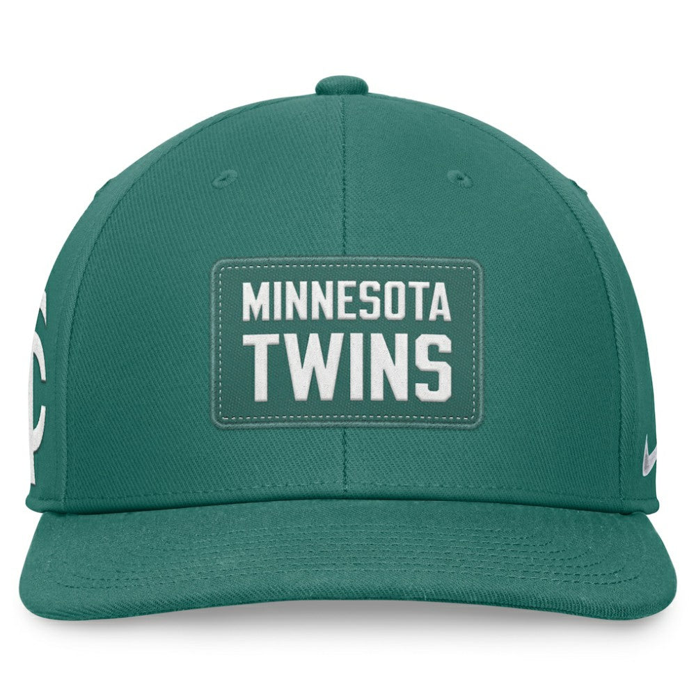 Minnesota Twins Bicoastal Pro Performance Snapback Hat - Green | Nike